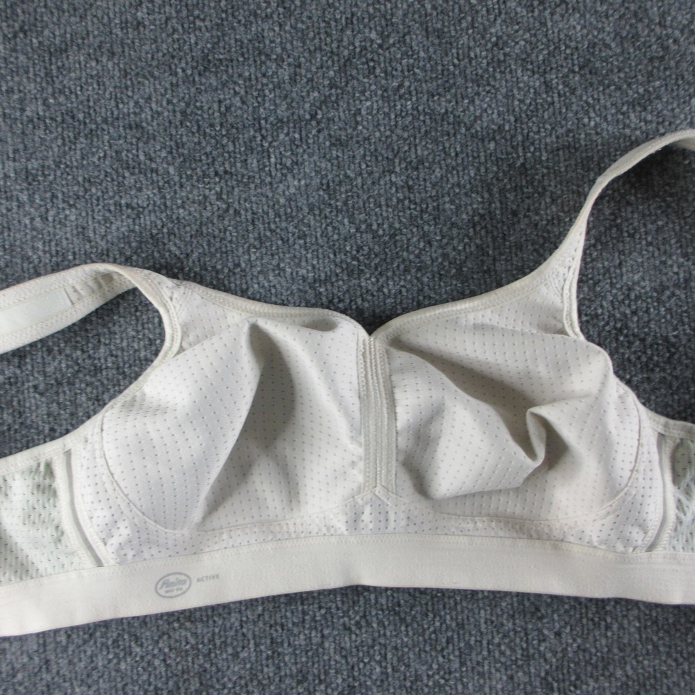 Anita Sports Bra Womens 32F White Active Mesh Wireless High Impact Support 5521